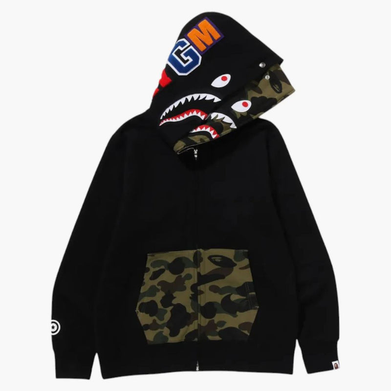 BAPE 1 ° CAMARK CASCHIO FUNZIONE FUNZIONE DOPPIO BLACO