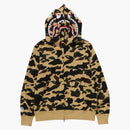 Bape 1st Camo Shark Full Zip Double Hoodie (SS25) Yellow