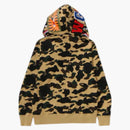 Bape 1st Camo Shark Full Zip Double Hoodie (SS25) Yellow