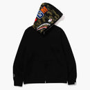 Bape 1st Camo Shark Full Zip Hoodie Black