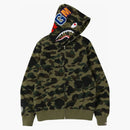 Bape 1st Camo Shark Full Zip Hoodie (fw23) Green