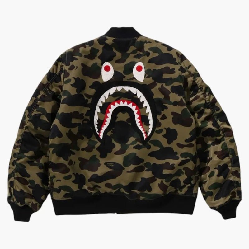 BAPE 1st Camo Shark Ma-1 Jacket Green