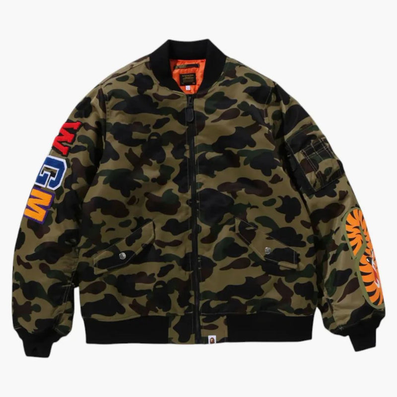 BAPE 1st Camo Shark Ma-1 Jacket Green