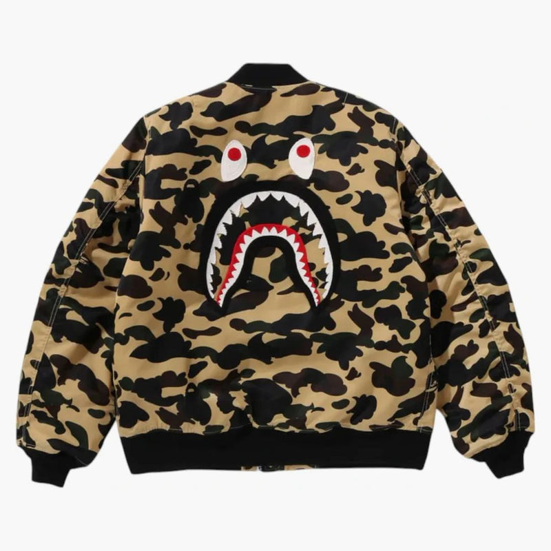 BAPE 1st Camo Shark Ma-1 Jacket Yellow