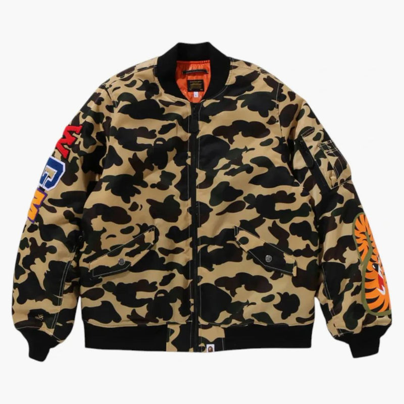 BAPE 1st Camo Shark Ma-1 Jacket Yellow