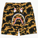 Bape 1st Camo Shark Regular Fit Sweat Shorts Shorts Yellow