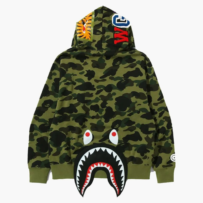 Bape 1st Camo Shark Relaxed Fit Pullover Hoodie Green