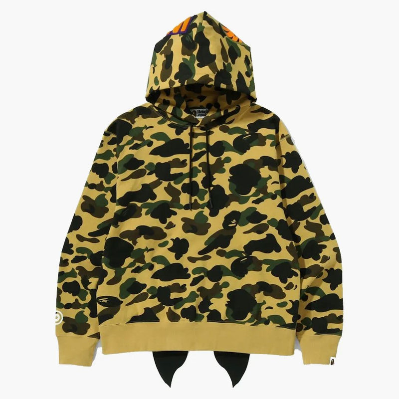 Bape 1st Camo Shark Relaxed Fit Pullover Hoodie Yellow