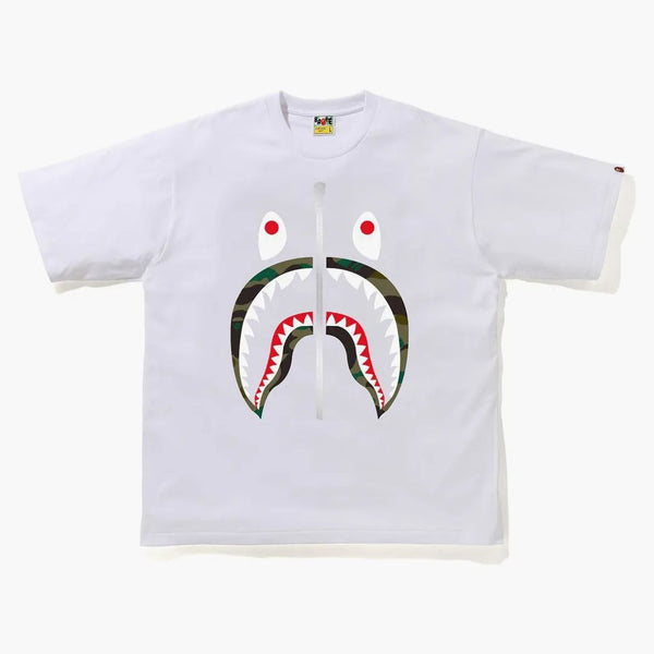 Bape 1st Camo Shark Relaxed Fit Tee White/Green
