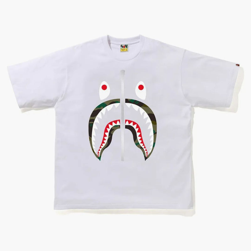 BAPE 1st Camo Shark Relaxed Fit Tee White/Green