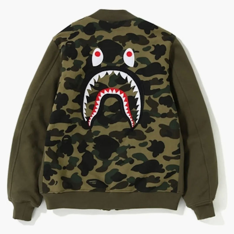 Bape 1st Camo Shark Sweat Ma-1 Olive/Green