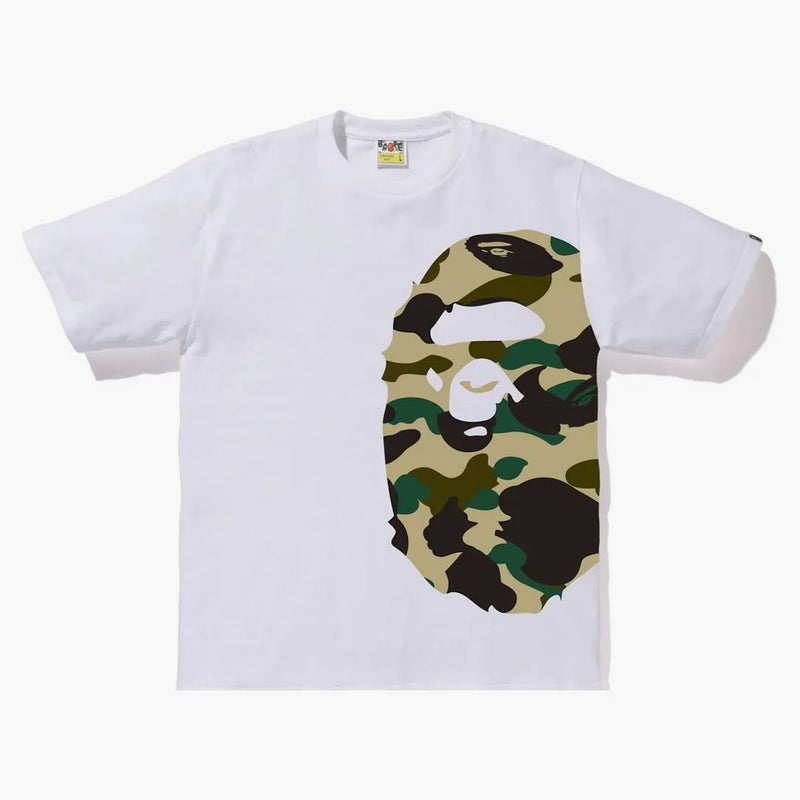 BAPE 1. Camo Side Big Ape Head Tee White/Yellow