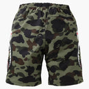 Bape 1st Camo Side Shark Beach Shorts Green