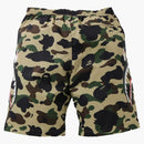 Bape 1st Camo Side Shark Beach Shorts Yellow