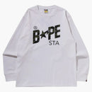 Bape 1st Camo Sta L/S Tee White/Green