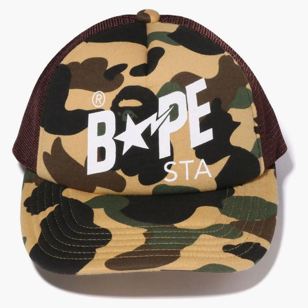 BAPE 1st Camo Sta Mesh Cap Amarillo