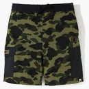 Bape 1st Camo Sweat Cargo Shorts Green