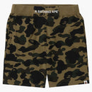 BAPE 1 ° pantaloncini di sudore mimetico (SS23) verde