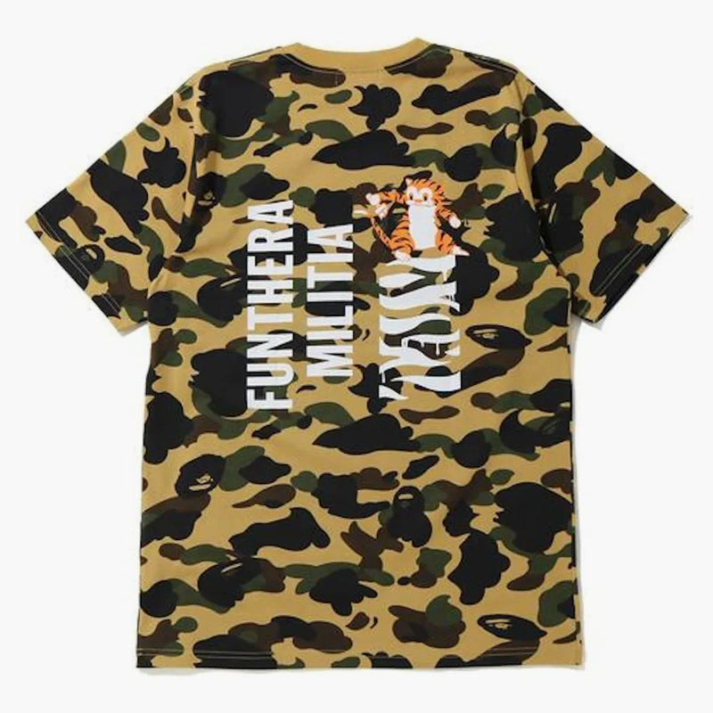 Bape 1st Camo Tiger T-shirt Yellow