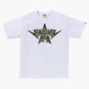 Bape 1st Camo Twin Sta Nyc Tee Tee White/green