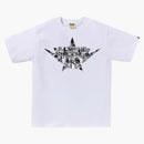 Bape 1st Camo Twin Sta Nyc Tee Tee White/grey