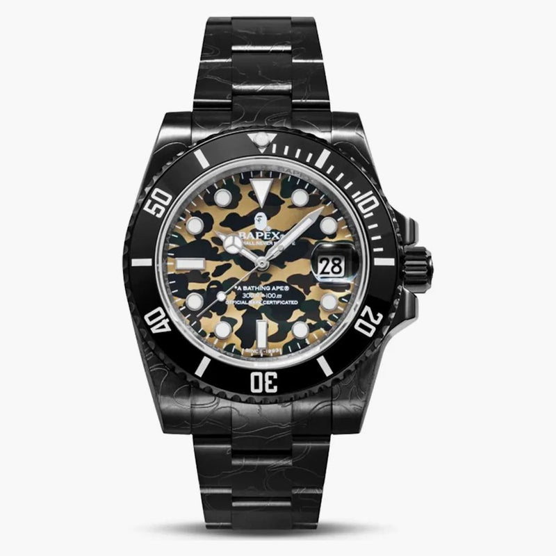 Bape 1st Camo Type 1 Bapex Watch Black/yellow
