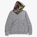 Bape 1st Shark Full Zip Hoodie Grey