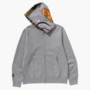 Bape 1st Shark Full Zip Hoodie Grey