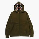 Bape 1st Shark Full Zip Hoodie Olivedrab