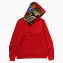 Bape 1st Shark Full Zip Hoodie Red