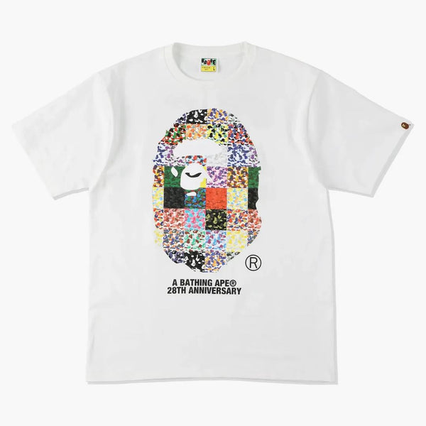 BAPE 28th Anniversary Ape Head Tee White