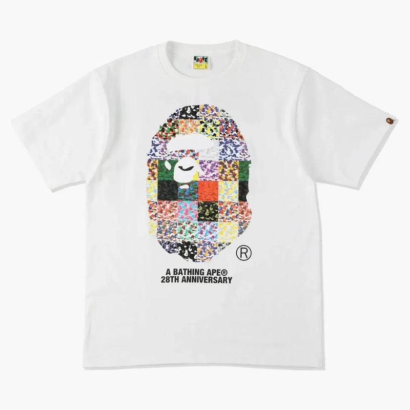 Bape 28th Anniversary Ape Head Tee White