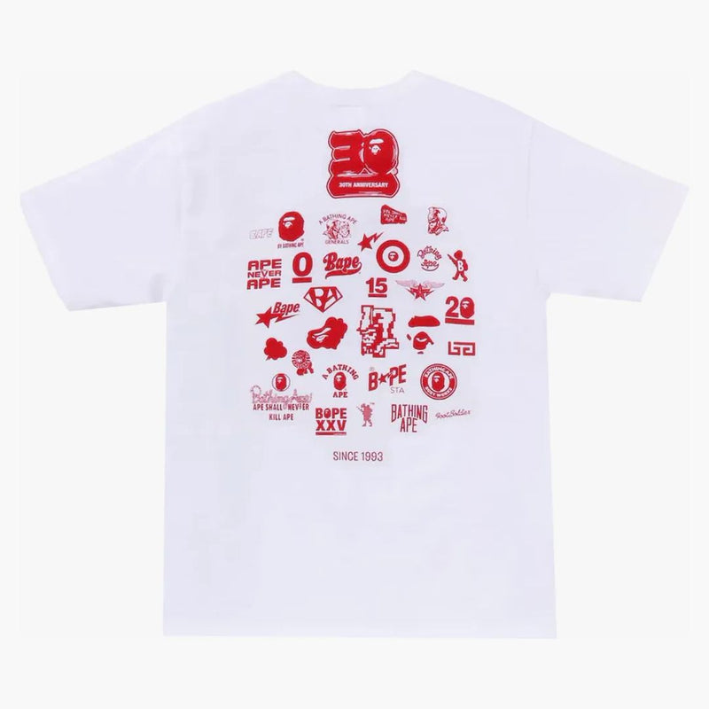 Bape 30th anniversary ii tea white/red