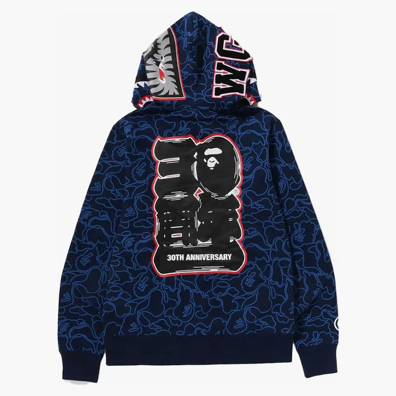 BAPE 30. výročí linie Camo Shark Full Zip Hoodie Navy