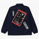 Bape 30th Anniversary Senjya Fuda Coach Jacket Navy