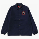 Bape 30th Anniversary Senjya Fuda Coach Jacket Navy