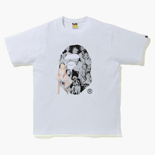 Bape a Bathing Ape X Marilyn Monroe Big Ape Head Tee White