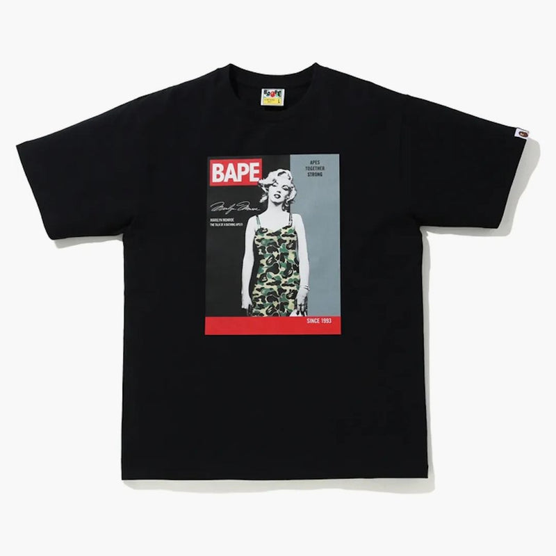 Bape a Bathing Ape X Marilyn Monroe Magazine Tea Black