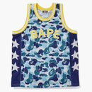 Bape ABC Basketball Tank Top Blue