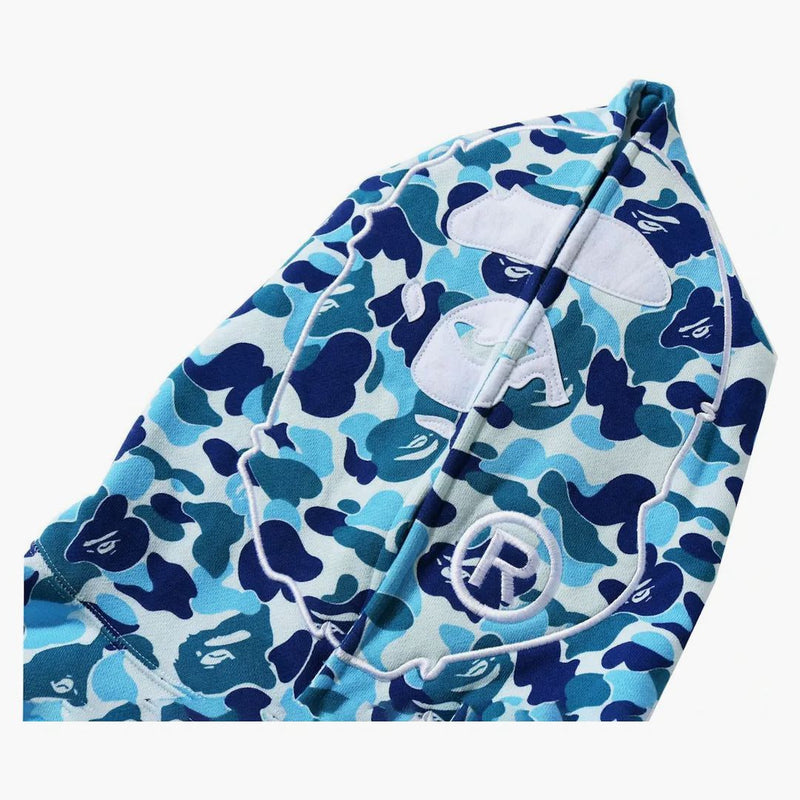 BAPE ABC CAMO 2. lidoop široký fit svetrover mikina modrá