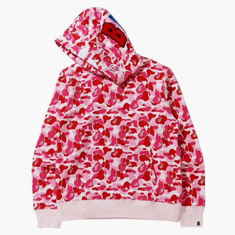 BAPE ABC CAMO 2. lidoop široký fit svetlover mikina růžová