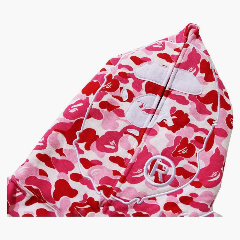 BAPE ABC CAMO 2. lidoop široký fit svetlover mikina růžová