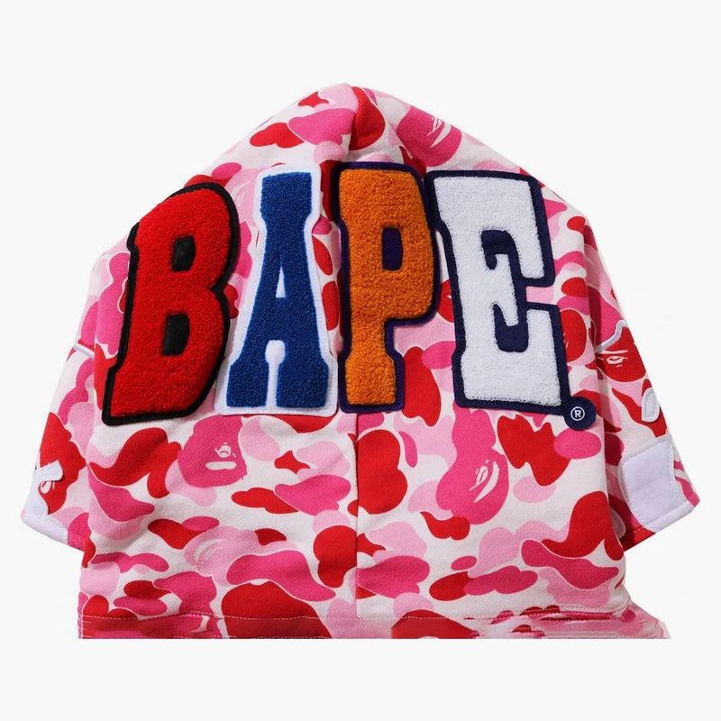 BAPE ABC CAMO 2. lidoop široký fit svetlover mikina růžová