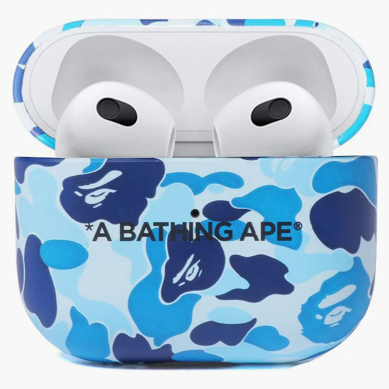 Bape Abc Camo Airpods Case (ss22) Blue