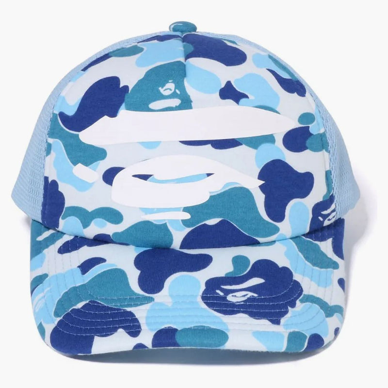 Bape Abc Camo Ape Face Mesh Cap Blue