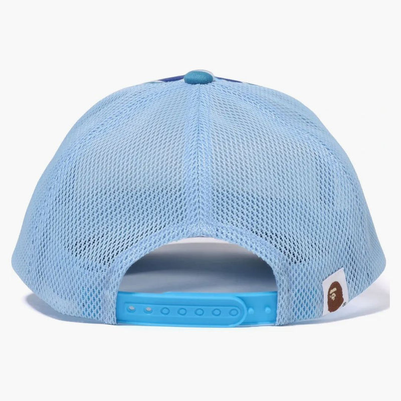 Bape Abc Camo Ape Face Mesh Cap Blue