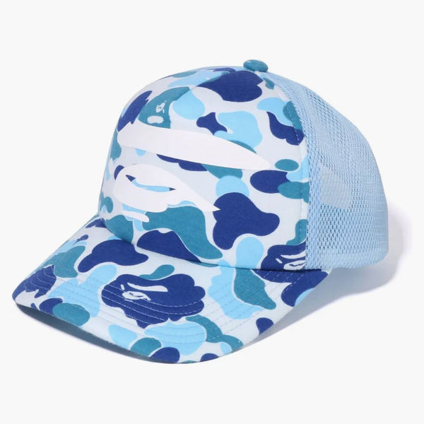 Bape Abc Camo Ape Face Mesh Cap Blue