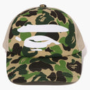 Bape Abc Camo Ape Face Mesh Cap Green