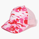 BAPE ABC CAMO APE FACE MESH CAP PINK