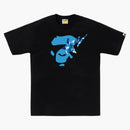 BAPE ABC CAMO APE FACE sta tè nero/blu